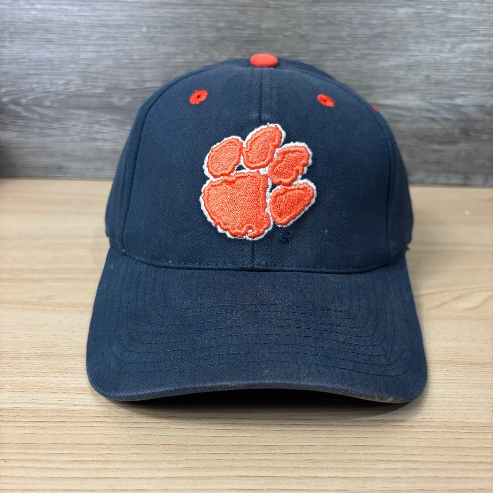 Vintage Clemson Tigers Hat Cap‎ Fitted One Size Blue Home Coming Collection